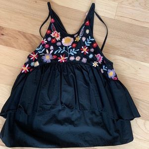 Zara Embroidered Tank Top
